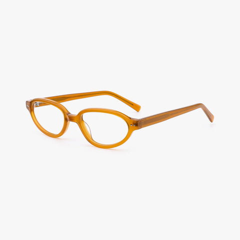 Elandra transparent brun oval brille