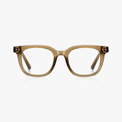 Solaria transparent brun firkantet brille