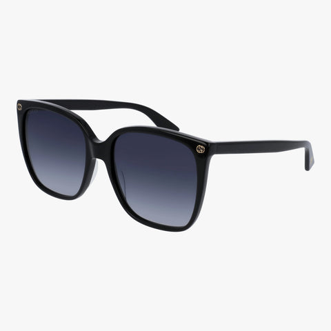 Gucci GG0022S - 001 sort cat-eye solbrille