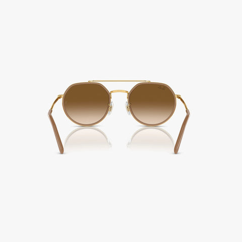 Ray-Ban RB3765 - 001/51 guld og brun rund solbrille
