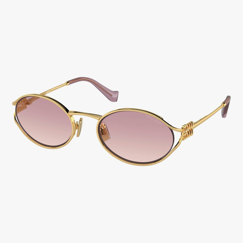 Miu Miu MU 52YS - 5AK06S guld oval solbrille