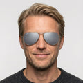 Ray-Ban AVIATOR LARGE METAL - 019/W3 - Sølv på model