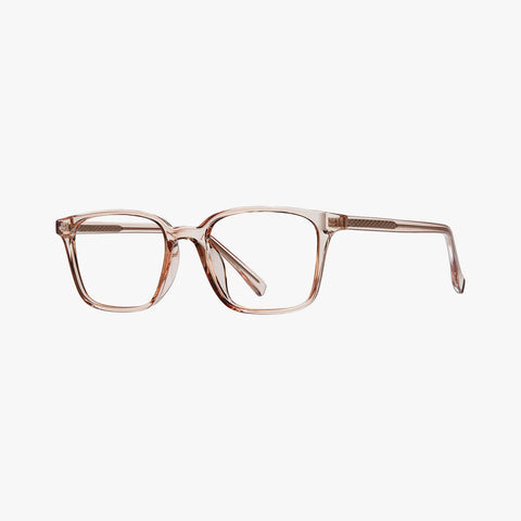 Lumina transparent brun firkantet brille