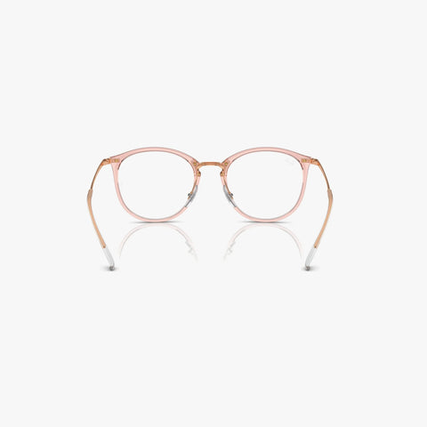 Ray-Ban RX7140 - 8335 transparent lyserød rund brille