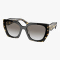 Prada PR 15WS - 3890A7 sort og tortoise rektangulær solbrille