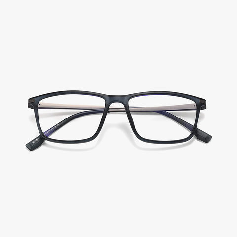 Ambré blå firkantet brille