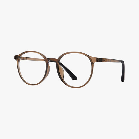 Alvaris transparent brun rund brille