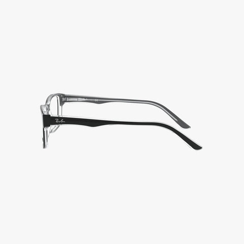 Ray-Ban RX5245 - 2034 sort på transparent rektangulær brille