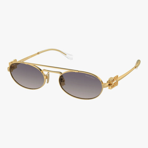 Miu Miu MU 54ZS - 5AK30C guld oval solbrille