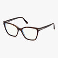 Tom Ford FT5812-B - 052 dunkel havana cat-eye brille