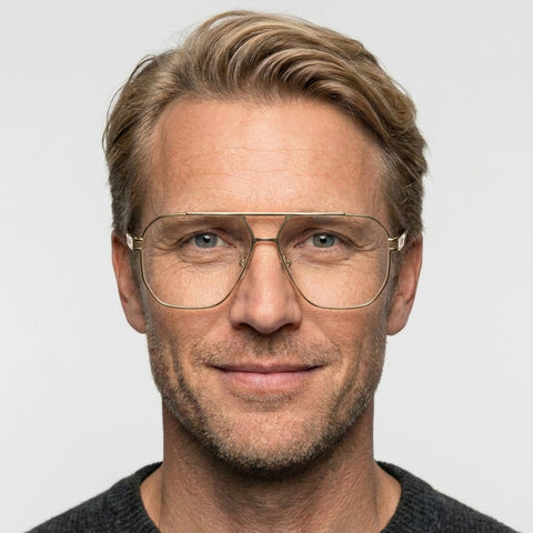 Carrera CARRERA 1135 - J5G guld pilot brille på model