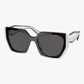 Prada PR 15WS - 09Q5S0 sort og hvid rektangulær solbrille