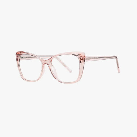 Adrienne transparent lyserød cat-eye brille