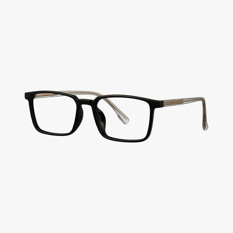 Veyron blank sort firkantet brille