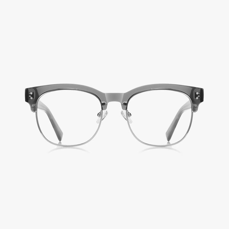 Onyxia transparent grå rund brille