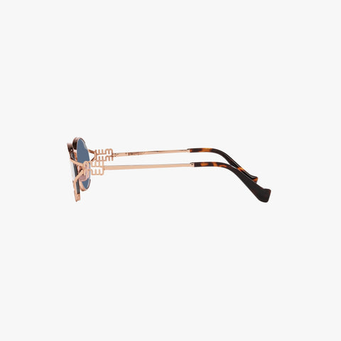 Miu Miu MU 52YS - ZVF1V1 rosa guld oval solbrille