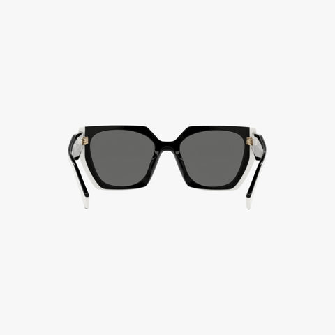 Prada PR 15WS - 09Q5S0 sort og hvid rektangulær solbrille