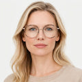 Michael Kors EMPIRE ROUND - 1108 - Rosaguld/lyserød tortoise på model
