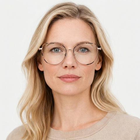 Michael Kors EMPIRE ROUND - 1108 - Rosaguld/lyserød tortoise på model