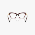 Dolce & Gabbana DG5025 - 3045 transparent bordeaux og guld cat-eye brille