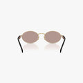 Prada PR 65ZS - ZVN20I guld og sort oval solbrille