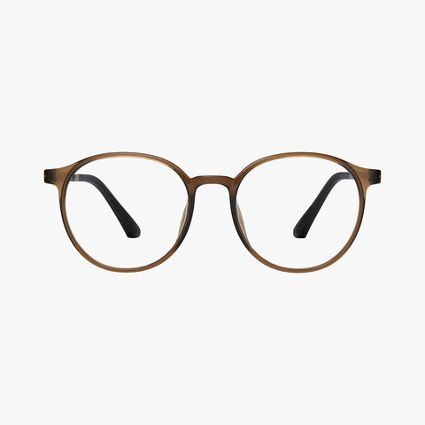 Alvaris transparent brun rund brille