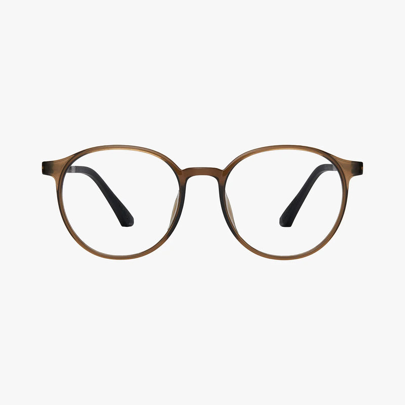 Alvaris transparent brun rund brille