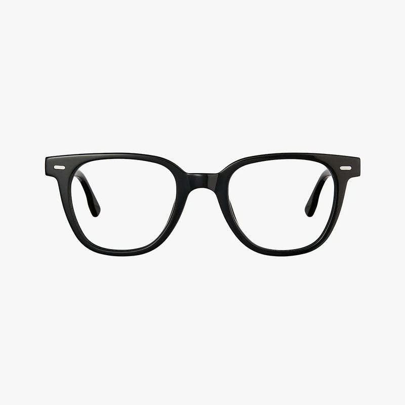 Elandor blank sort firkantet brille