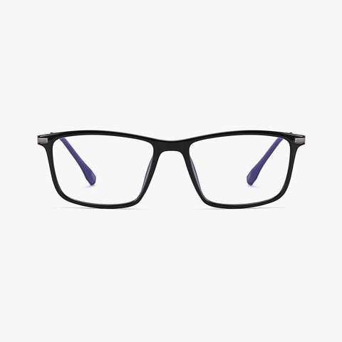 Ambré blank sort firkantet brille