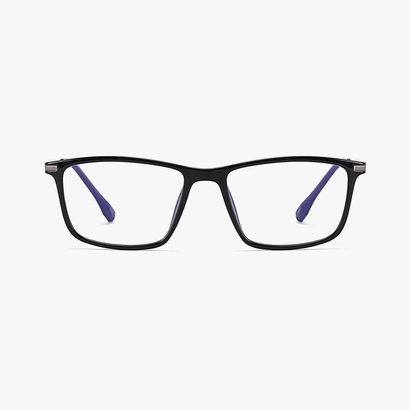 Ambré blank sort firkantet brille