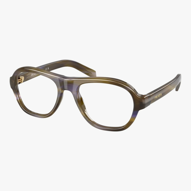 Prada PR C12V - 23G1O1 - Stribet brun-grøn