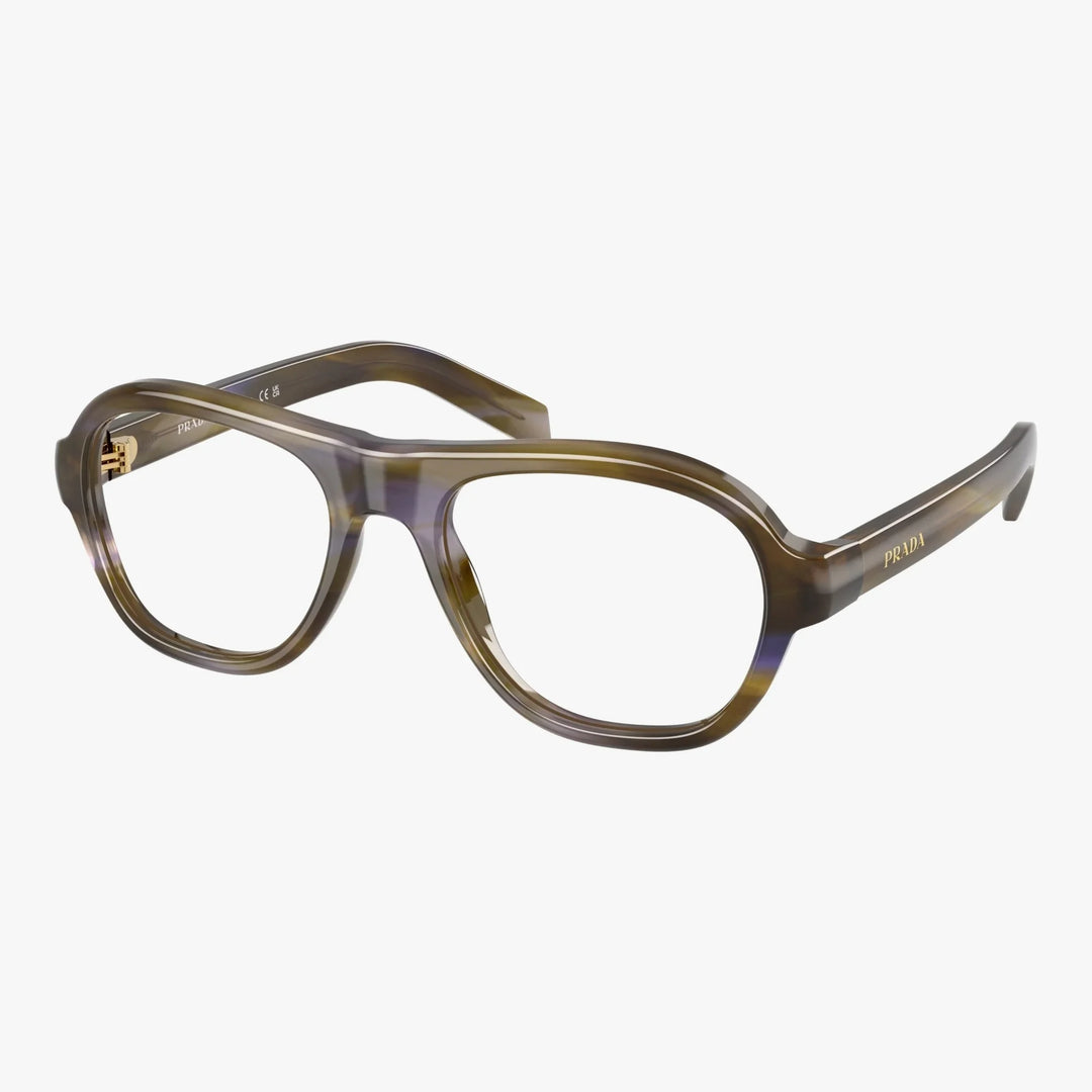 Prada PR C12V - 23G1O1 - Stribet brun-grøn