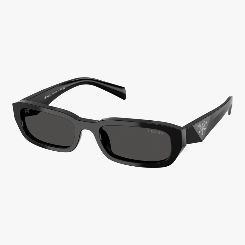 Prada PR B06S - 16K08Z sort rektangulær solbrille