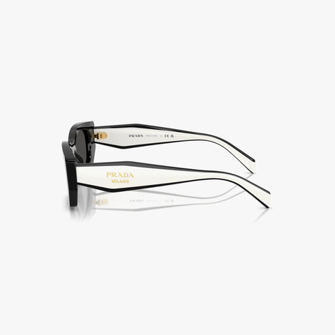 Prada PR B05S - 09Q08Z sort rektangulær solbrille