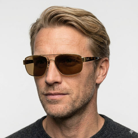 Ray-Ban RB3663 - 001/57 - Guld på model