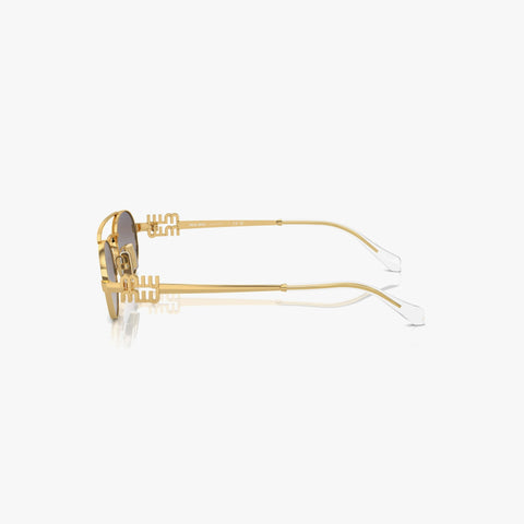 Miu Miu MU 54ZS - 5AK30C guld oval solbrille