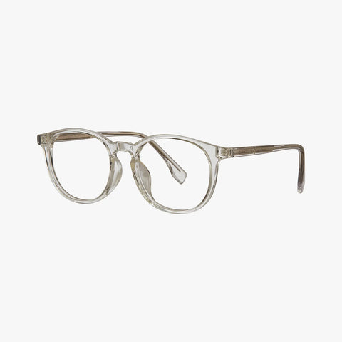 Fenora transparent hvid rund brille