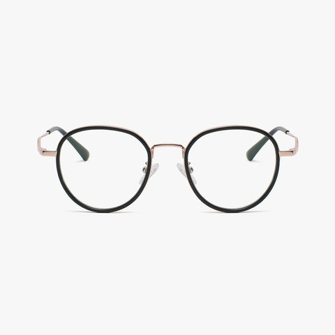 Serenya blank sort rund brille