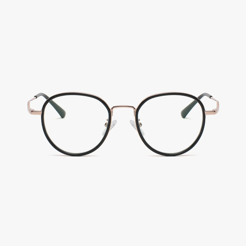 Serenya blank sort rund brille