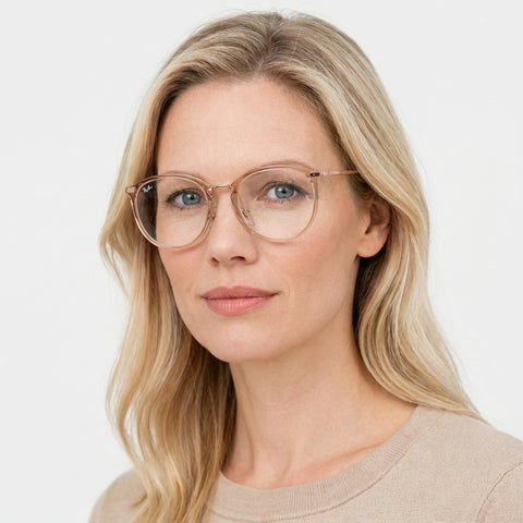 Ray-Ban RX7140 - 8124 - Transparent brun på model