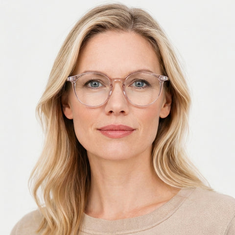 Aviora - Transparent lyserød på model