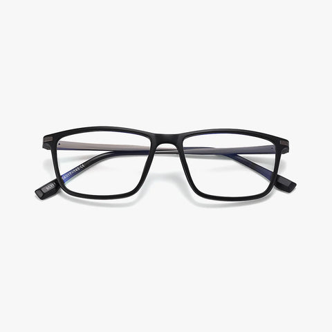 Ambré mat sort firkantet brille