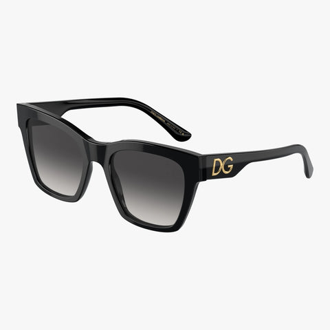 Dolce & Gabbana DG4384 - 501/8G sort cat-eye solbrille
