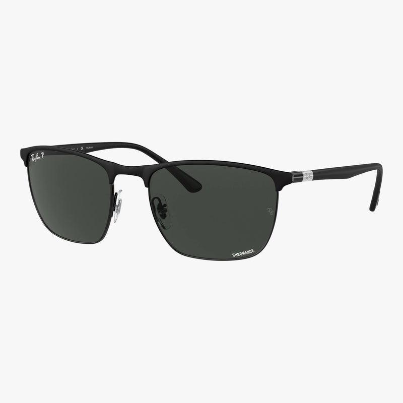 Ray-Ban RB3686 - 186/K8 sort rektangulær solbrille