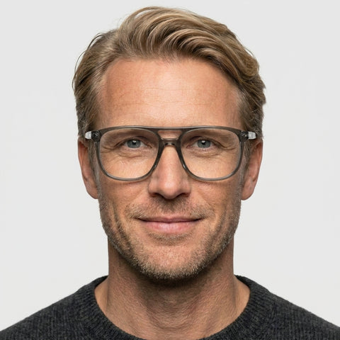Persol GRETA - 1103 - Transparent grå på model