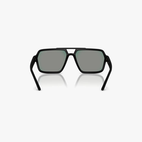 Prada Linea Rossa PS A06S - DG008F sort rektangulær solbrille