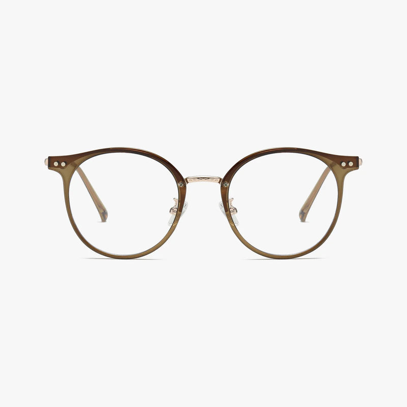 Nocturne transparent brun rund brille