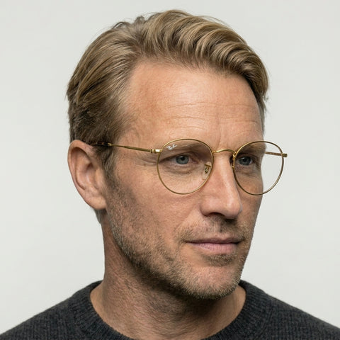 Ray-Ban ROUND METAL - 2500 - Guld på model