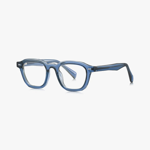 Verenne transparent blå firkantet brille