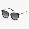 Guess GU7645 - 01B sort cat-eye solbrille